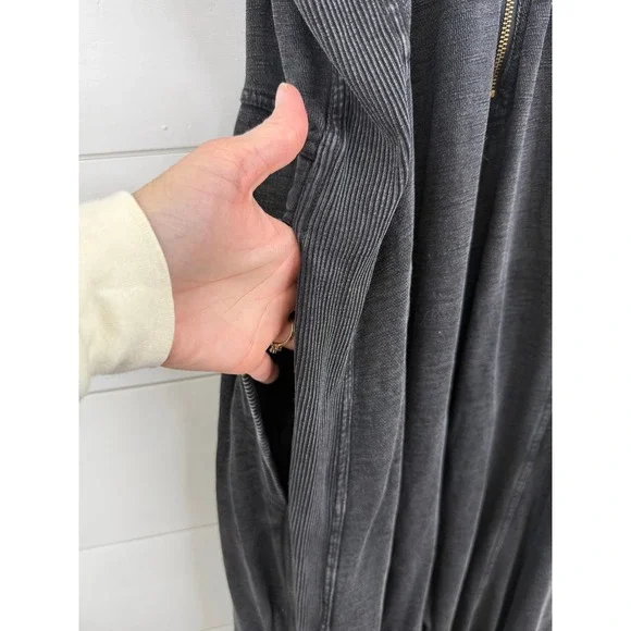 Daily Practice Anthropologie HORIZON JUMPSUIT WIDE LEG 3X Washed Black COMFORT - Picture 5 of 13